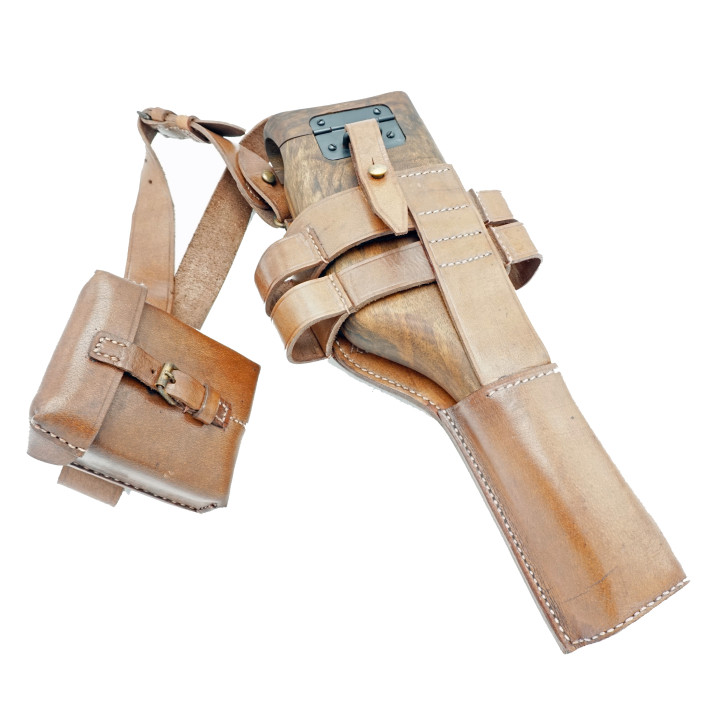 Etui cuir pour 2 lames chargeur C96 Mauser
