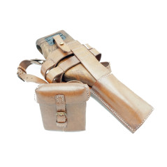 Etui cuir pour 2 lames chargeur C96 Mauser