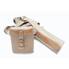 Etui cuir pour 2 lames chargeur C96 Mauser