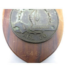 Plaque bronze sur bois US Navy  USS Askari 1964 / 65 ref 433
