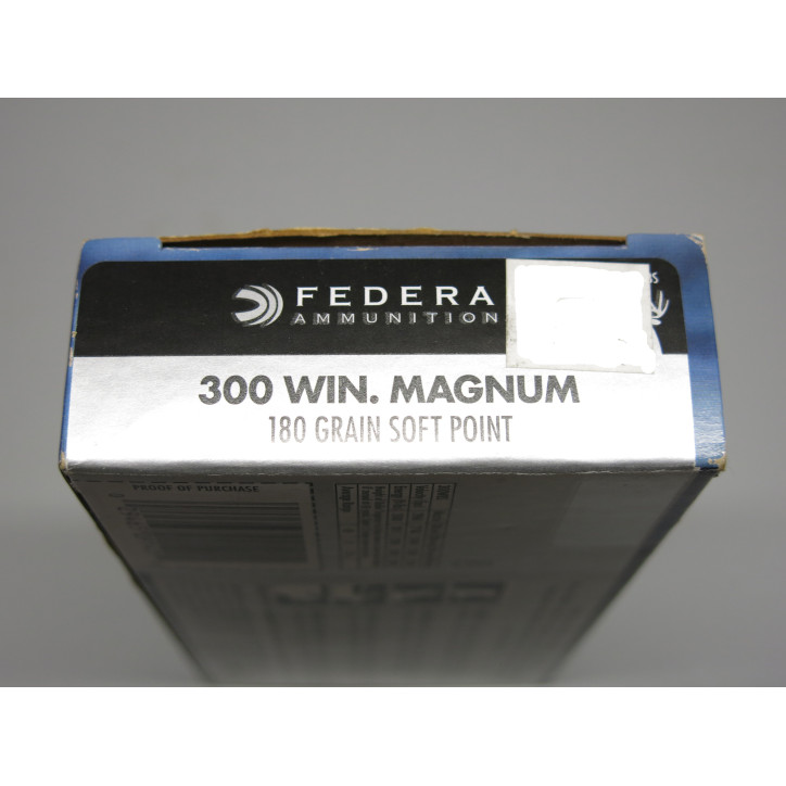 Boite de 20 cartouches 300 Winchester Magnum  fab Winchester 180gr