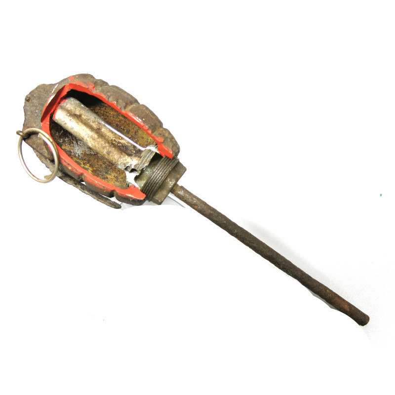 Grenade Mills Anglaise originale 14/18 didactique d'instruction 14/18 avec tige  ref 22 