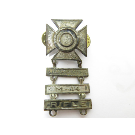 Badge qualification Sharpshooter argent US Army ref 190 bo 4