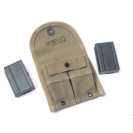 Porte chargeur toile USM1 pour ceinturon avec 2 chargeurs 10 coups neutralisés