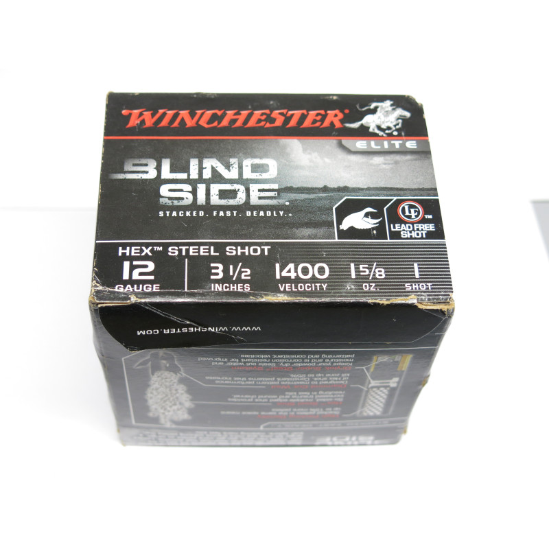 Boite de 25 cartouches billes acier 12/80 Winchester Blind side    3 1/2  inches