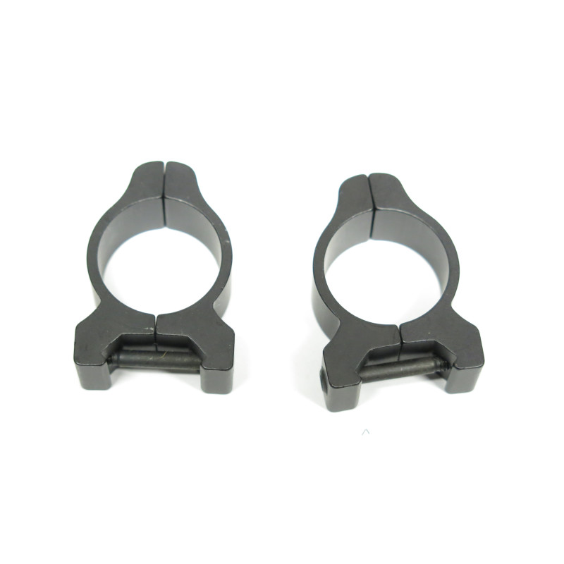 Collier  de lunette alu noir  diametre 25.4  mm  rail 1 pouce ref  22  