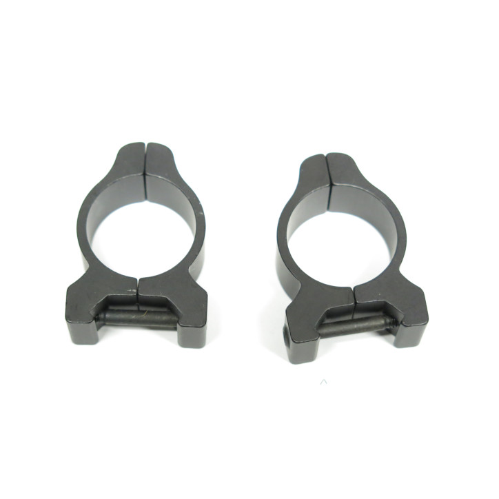 Collier  de lunette alu noir  diametre 25.4  mm  rail 1 pouce ref  22  