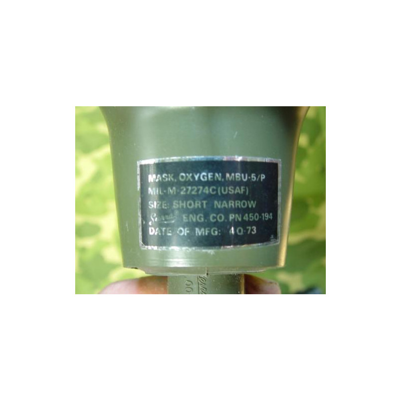 Masque a oxygène de pilote USAF . 1973