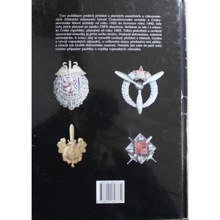 Livre KRUBL Zendek - CEKOSLOVENSKE & CESKE VOJENSKE ODZNAKY
