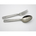 Fourchette et cuillere en INOX, marquée ARMEE FRANCAISE fabriquant AL 