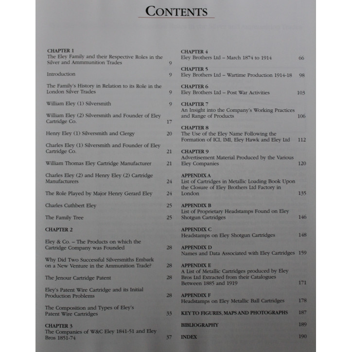 Livre Eley Cartridges, A History Of The Silversmiths And Ammunition Manufacturers