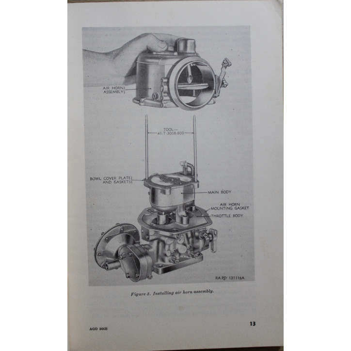 Ordnance Maintenance TM 9-1826D : Carburetors (Holley) de 1951