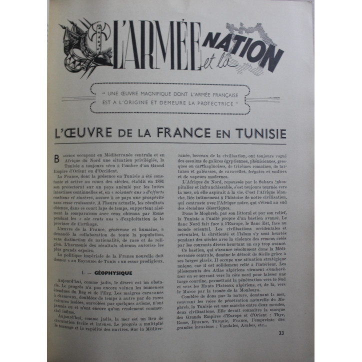 Revue de l'armée française No 6 de Mars 1942