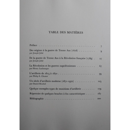 Livre Histoire illustrée de l'Artillerie par J. Jobé, H. Lachouque,Ph.-E. Cleator et D. Reichel