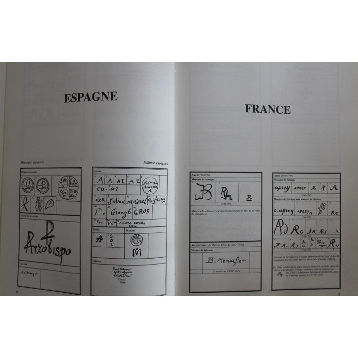 Livre Les Marques des porcelaines Faïences et poteries d'Europe et d'Extrême-Orient
