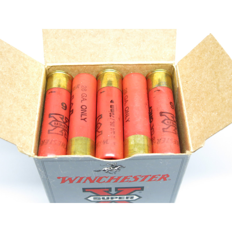 Boite de  cartouches Winchester cal 28  hight brass  2 3/4  6 shot  