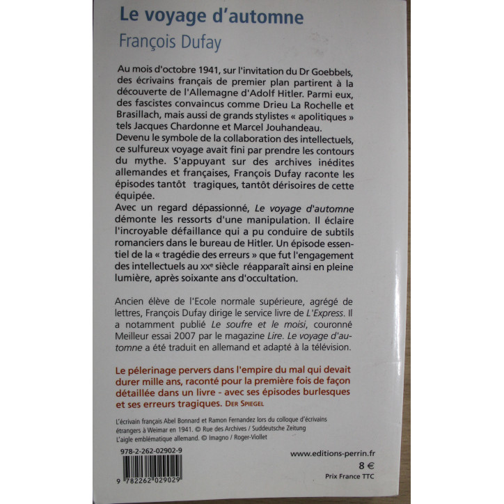 Livre Le voyage d'Automne de François Dufay