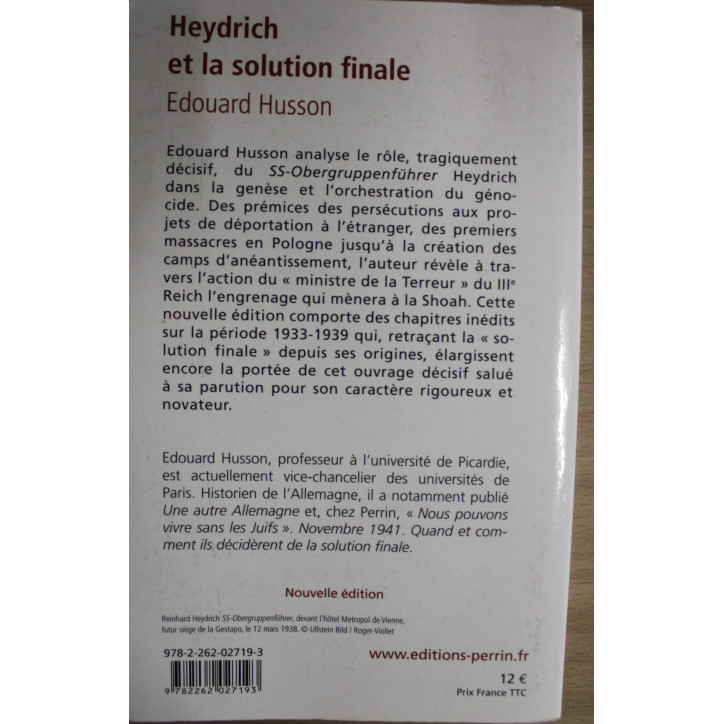 Livre Heydrich et la solution finale de Edouard Husson