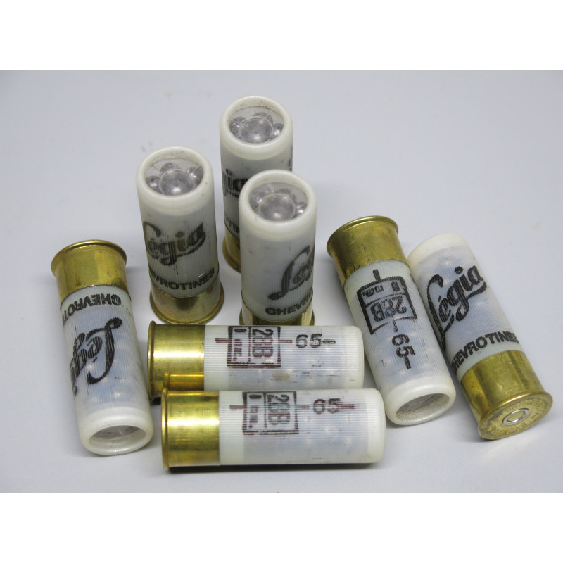 Lot de 8 cartouches calibre 12 x 60 chevrotines ref 255