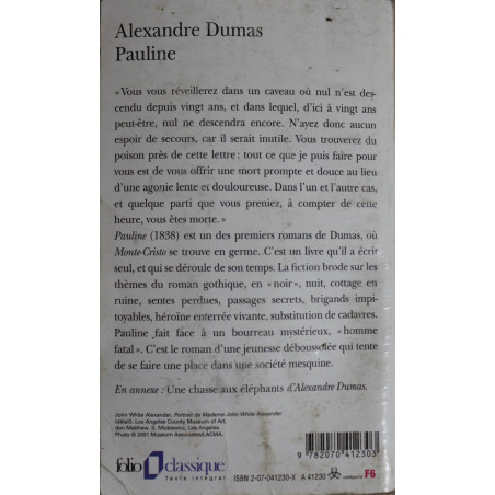 Roman Pauline de Alexandre Dumas chez Folio