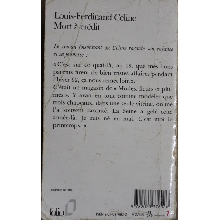 Roman Mort à Crédit de L-F Céline