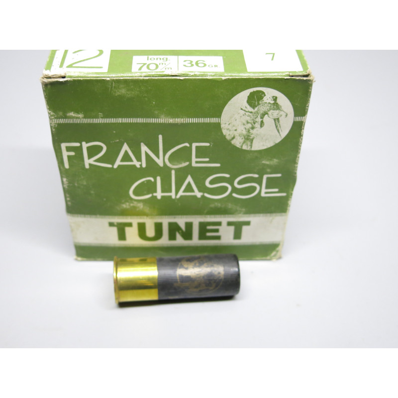 Boite de 25 cartouches calibre 12 /70  36GR  TUNET  n 7