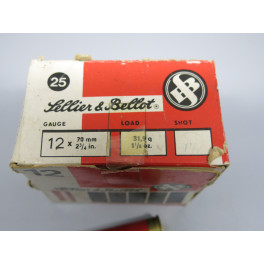 Boite de 25 cartouches calibre 12 / 70  2  3/4 Sellier Bellot  