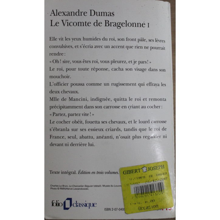 Roman Le Vicomte de Bragelonne I de Dumas