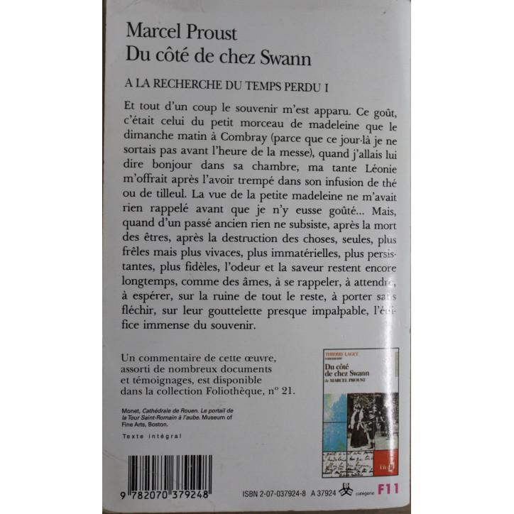 Roman Du côté de chez Swan de Proust