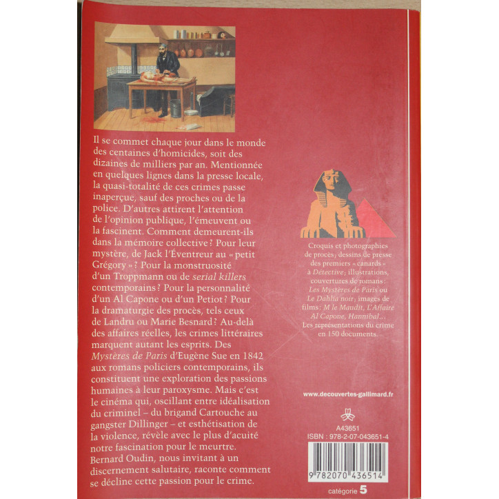 Livre Le crime : entre horreur et fascination de Bernard Oudin