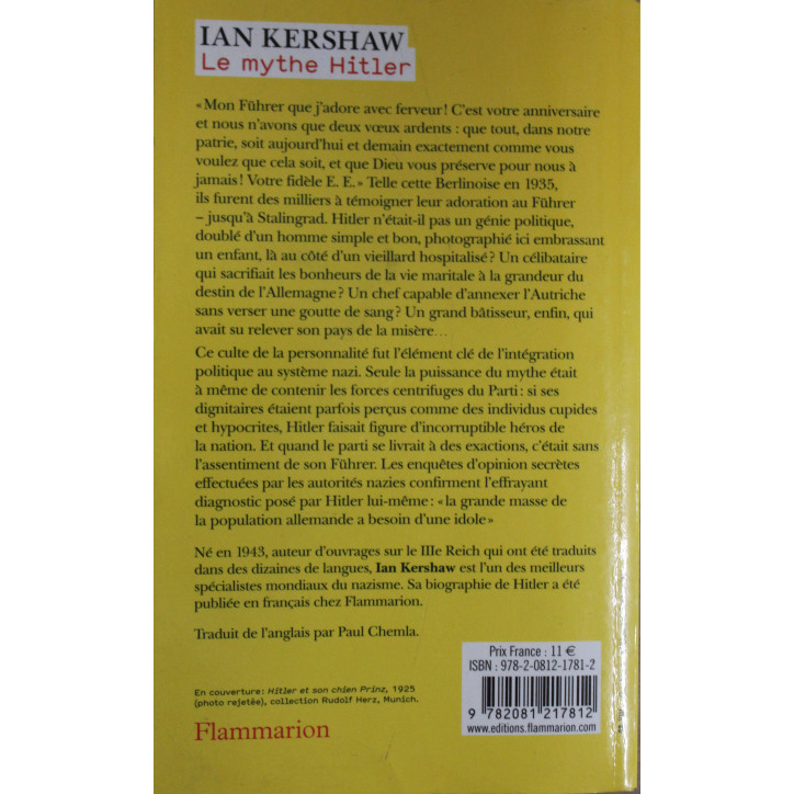 Livre Le mythe Hitler de Ian Kershaw