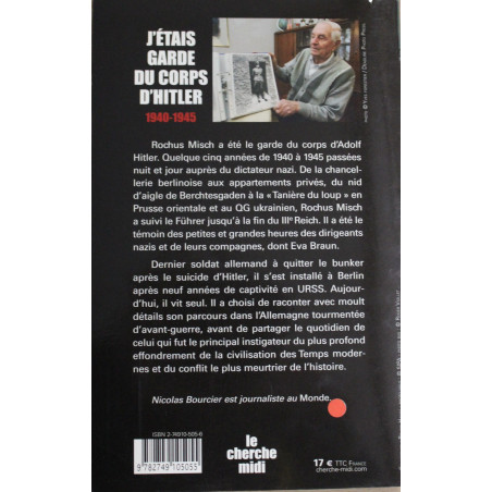 Livre J'étais garde du corps d'Hitler 1940-1945 - Rochus Misch