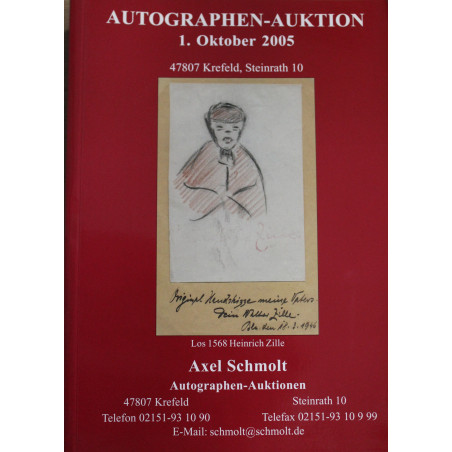 Album Autographen Auktionn 1 oktober 2005