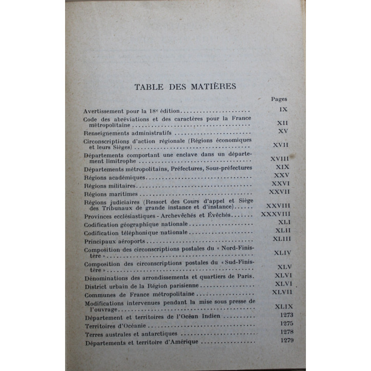 Dictionnaire national des communes de France 18e édition