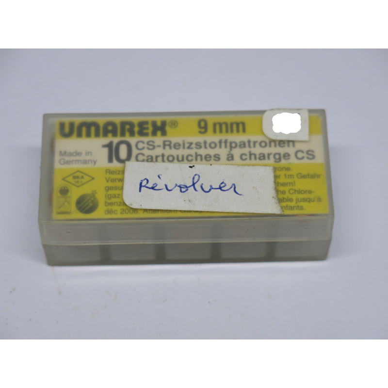 Boite de 10 cartouches calibre 9 mm revolver gaz CS 
