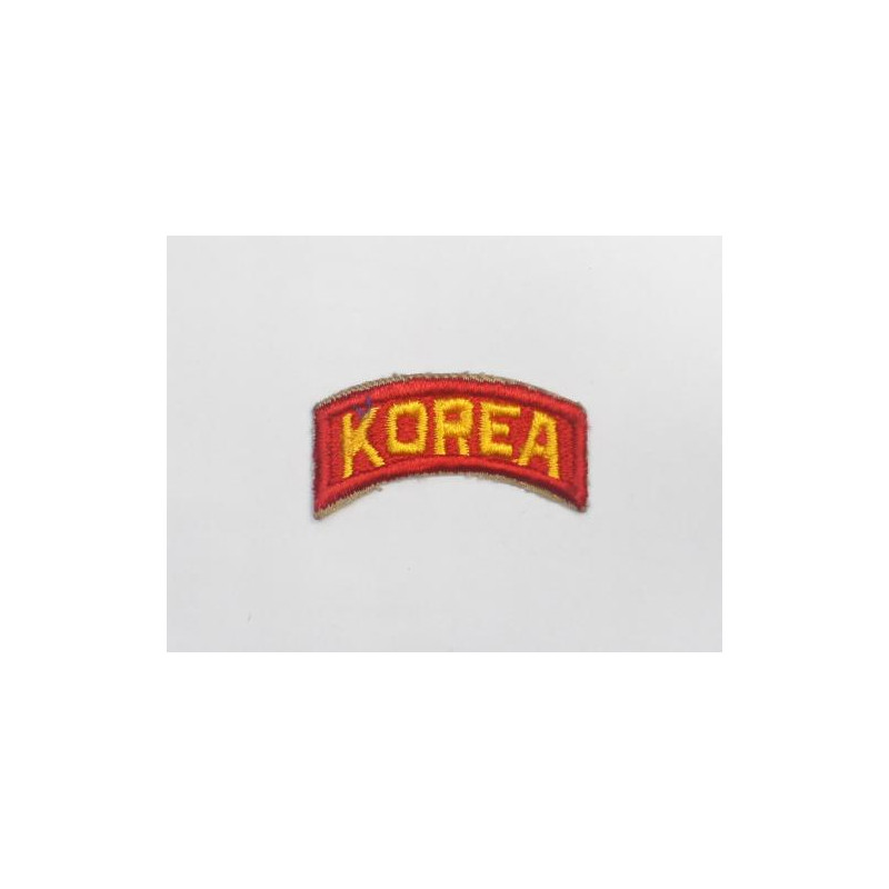 Patch  KOREA     jaune sur fond rouge