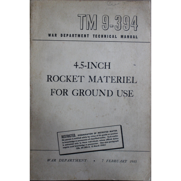 Manual 4.5-Inch - Rocket Materiel for ground use (7 Feb. 1945)