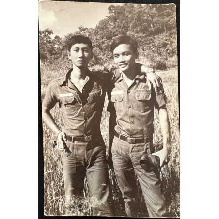 Photo portrait originale de deux soldats ARVN
