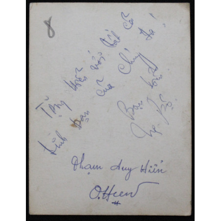 Photo portrait originale Universal Studio d'un soldat Danh Du To Quoc avec texte au verso