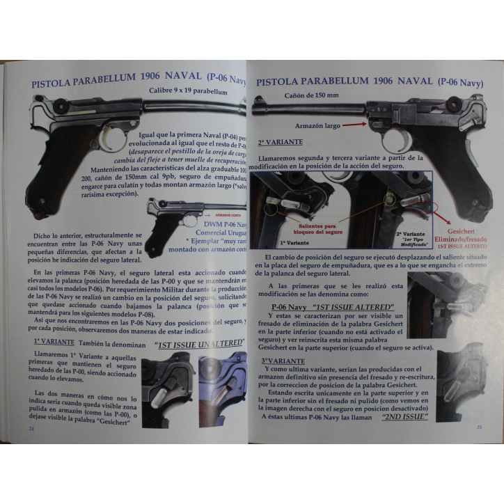 Livre Catalogo Pistolas Parabellum LUGER de A.A.Castellano