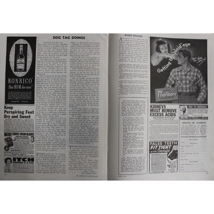 Revue The American Legion Magazine - April 1944