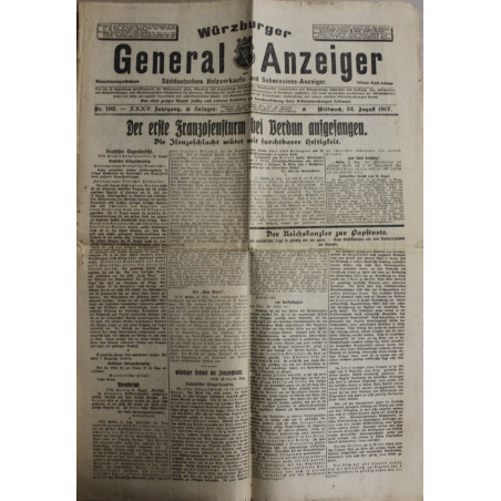 Journal Würzburger - General Anzeiger du 22 August 1917