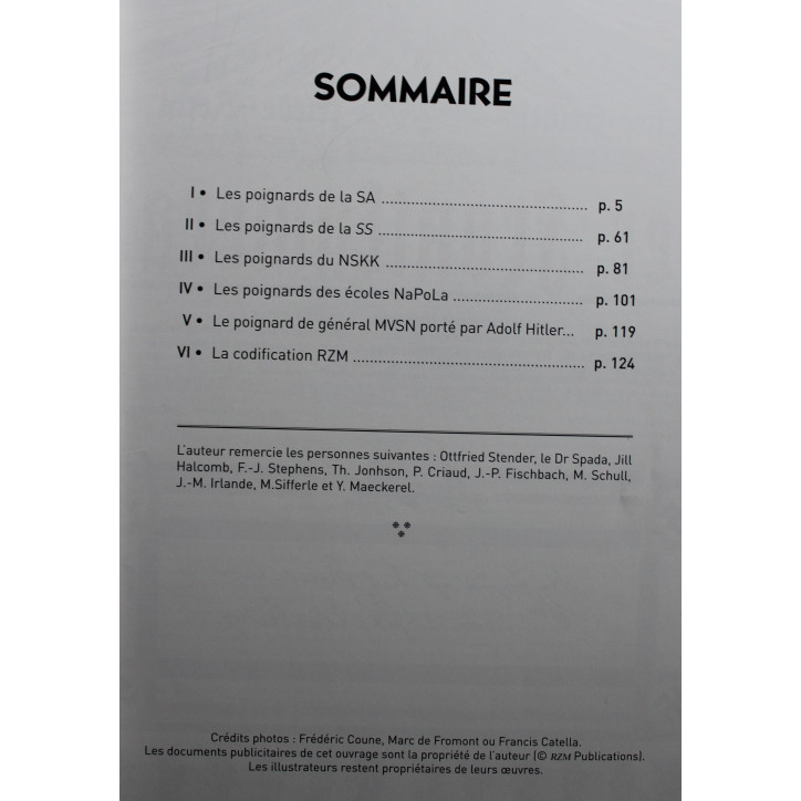 Livre Les Poignards du NSDAP 1933 - 1945 de Francis Catella