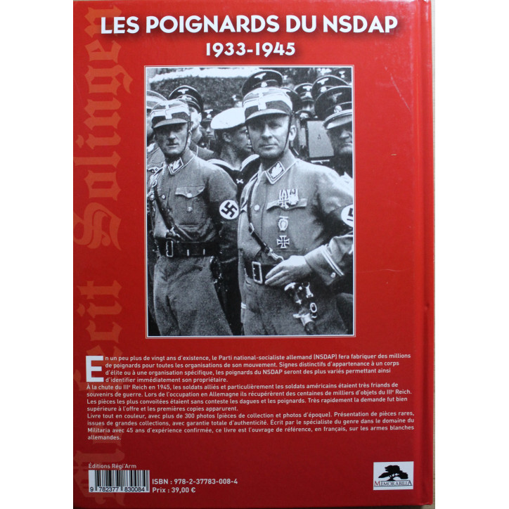 Livre Les Poignards du NSDAP 1933 - 1945 de Francis Catella