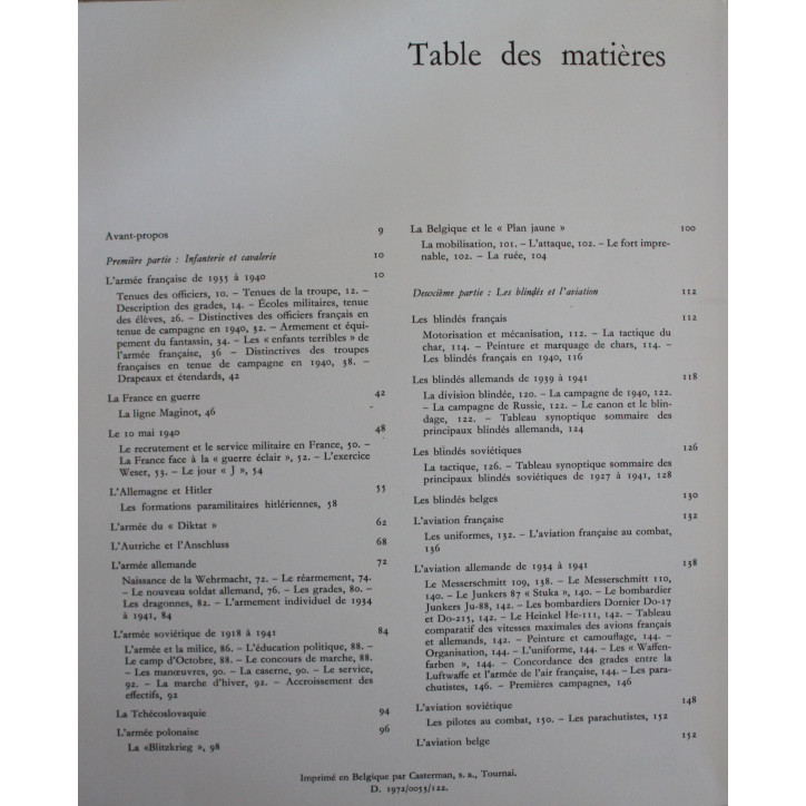 Livre L'uniforme et les armes des soldats de la guerre 1939 - 1945 - No 1
