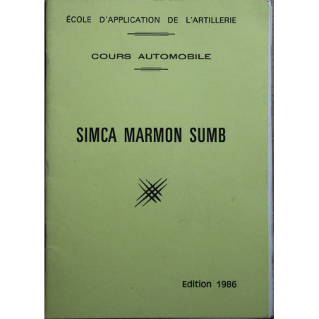 Manuel SIMCA MARMON SUMB edition 1986
