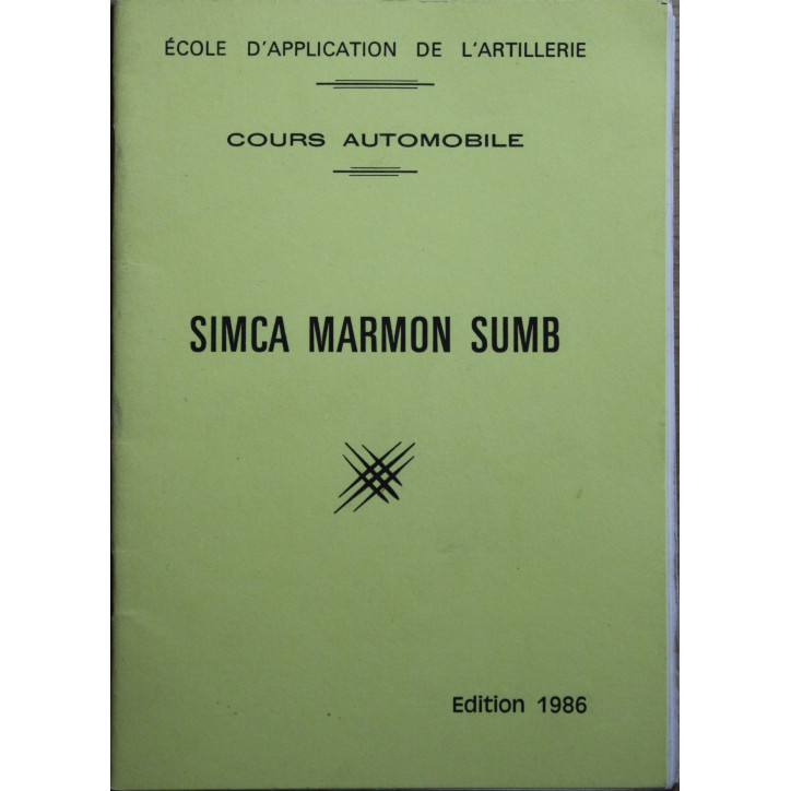 Manuel SIMCA MARMON SUMB édition 1986