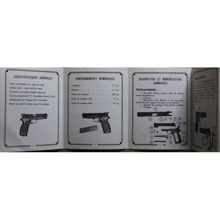 Guide technique sommaire du Pistolet automatique de 9 mm - Mle 1950