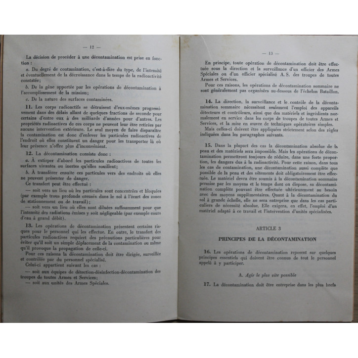 Livret Instruction provisoire sur la décontamination radioactive sommaire