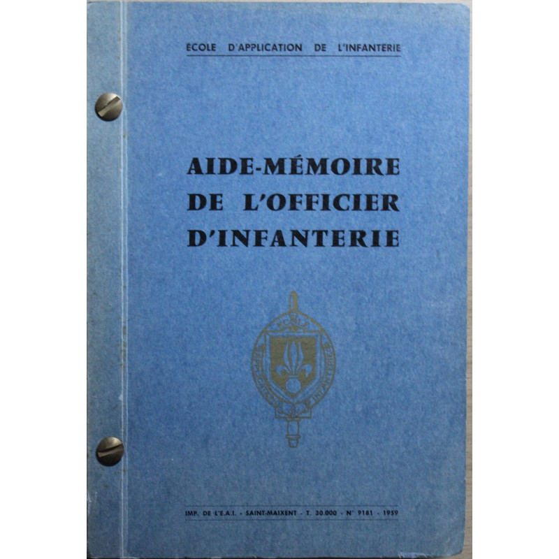 Aide mémoire de l'officier d'infanterie  de 1959